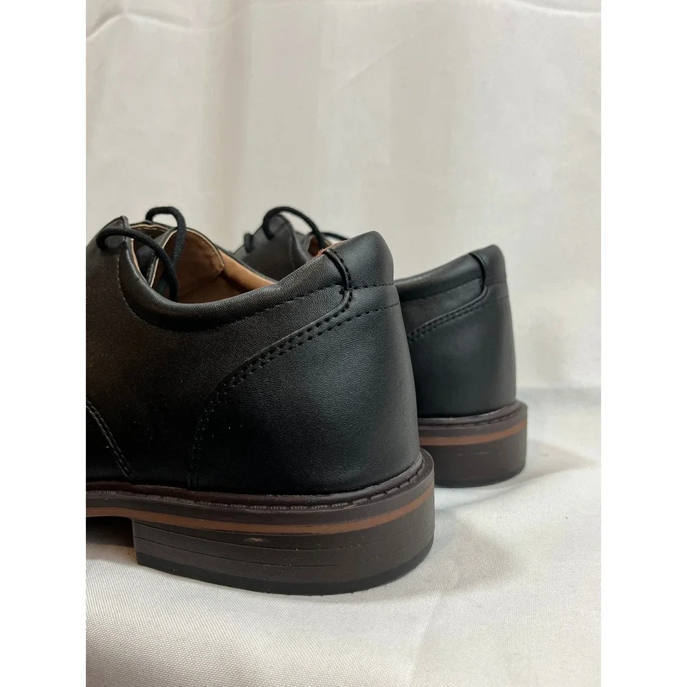 Goodfellow & Co Mens Black Faux Leather Derby Dress Shoes Size 13 Matte Finish